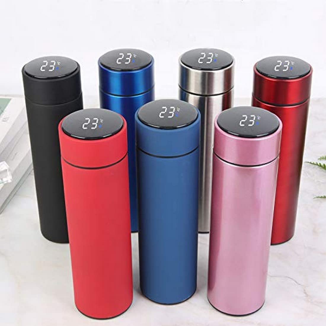 Stainless Steel BPA-Free Leak Proof Double Walled Vacuum Insulated Cold and Warm Water Bottle with LED Temperature Display