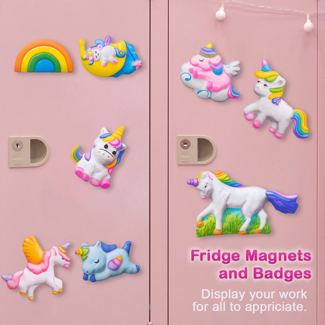 Mould & Paint Unicorn DIY Kit-Create Adorable Plaster Fridge Magnets & Badges