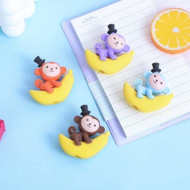 3D Cute Monkey Shape Eraser