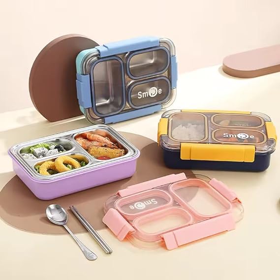 Premium Leakproof 3 Compartment Bento Box